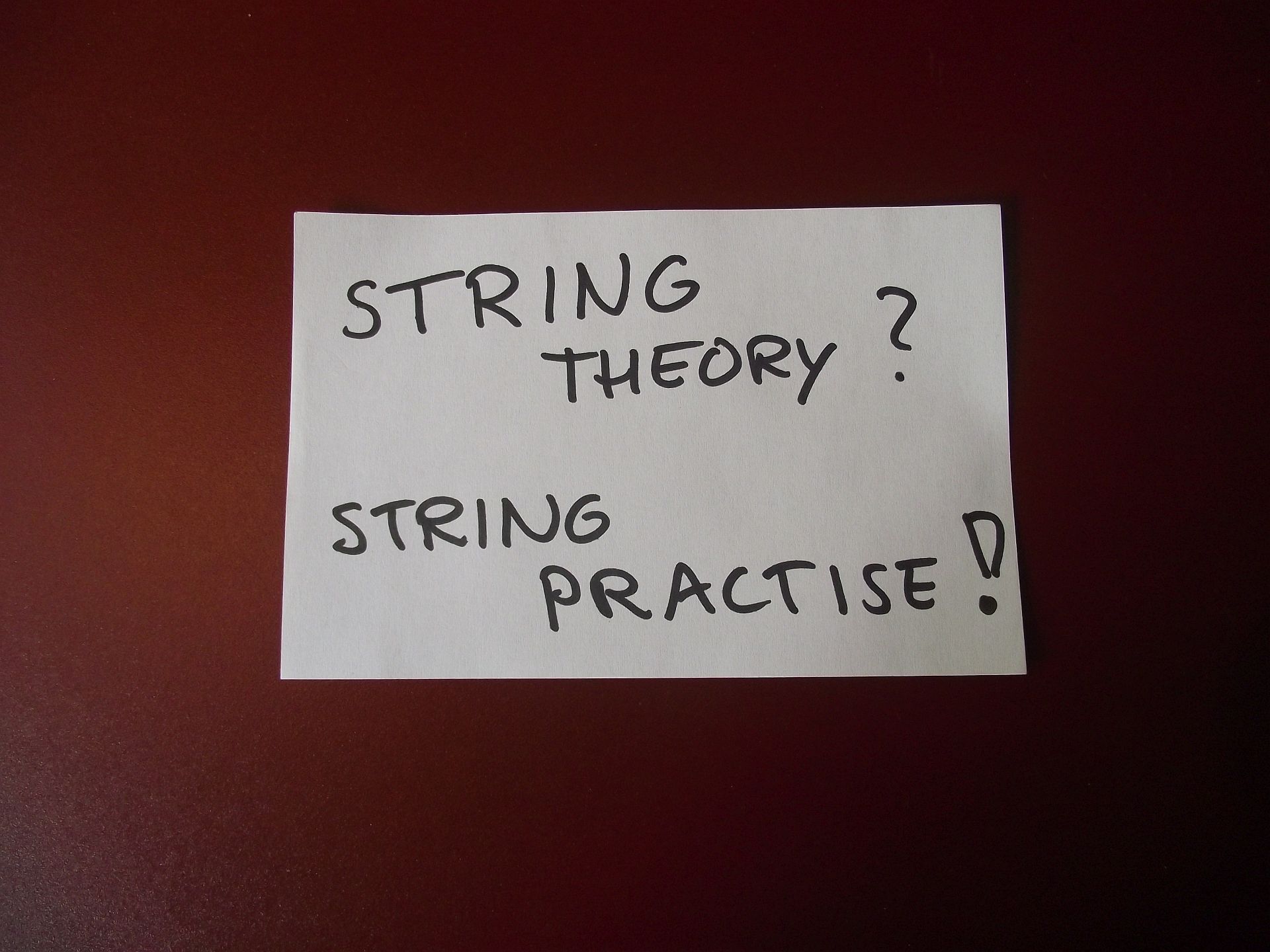 String theory? String Practice!