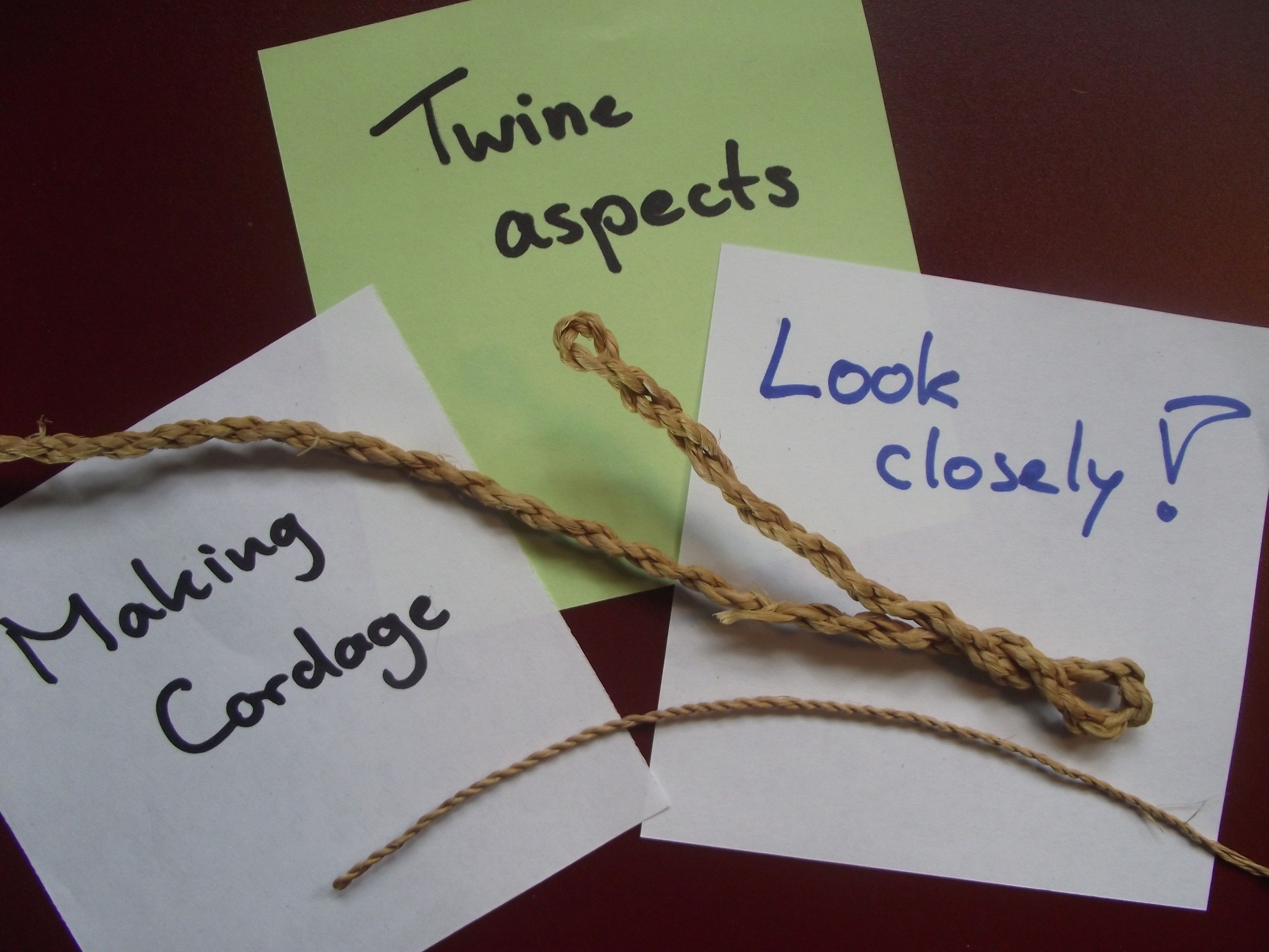 Making Cordage - Twine Aspects - Look closely